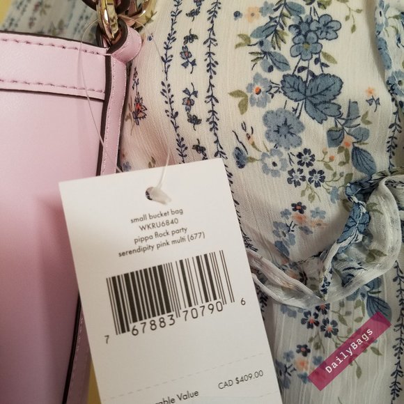 KATE SPADE PIPPA FLOCK PARTY CROSSBODY BUCKET - Picture 12 of 12